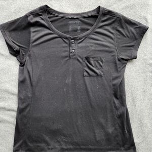 Patagonia Black Short Sleeve Henley Top
